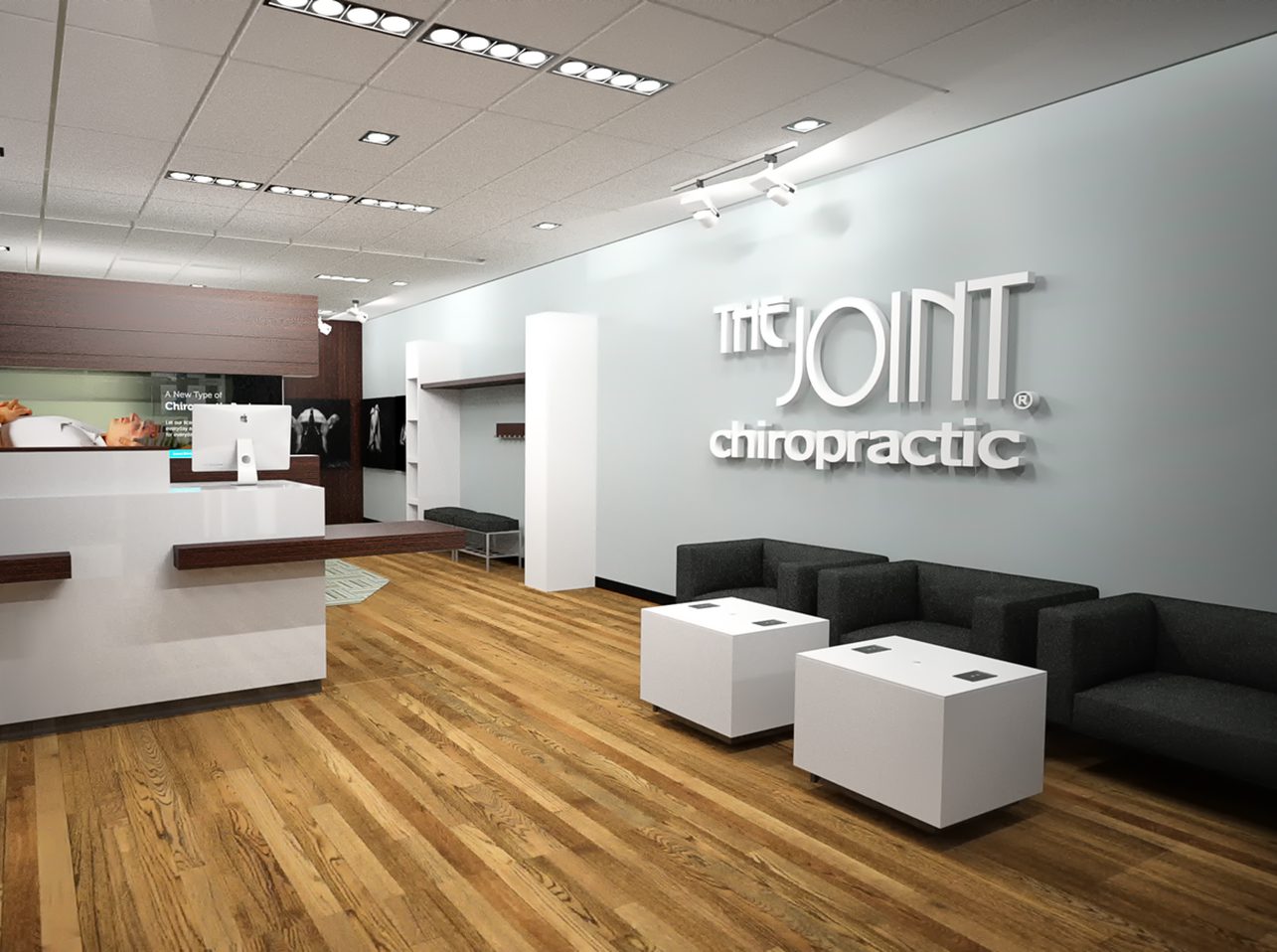 The Joint Chiropractic reception rendering
